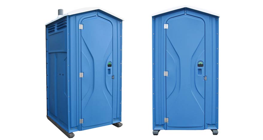 Long-term porta potty units on site in Southfield, Michigan